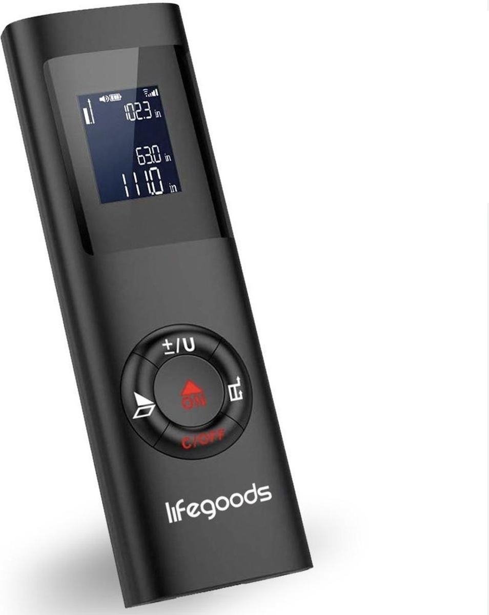LifeGoods Laser Afstandsmeter - USB Oplaadbaar incl. Kabel - 40 Meter Bereik