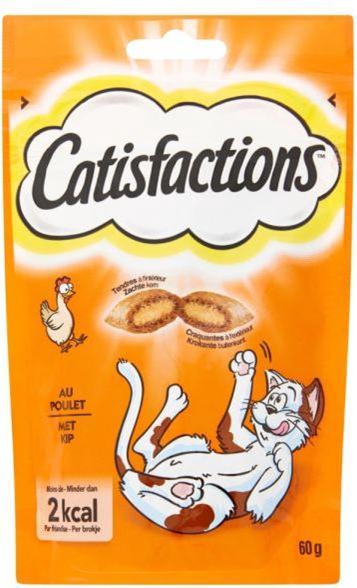Catisfactions Kattensnack - Kip - 6 x 60 gram