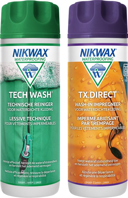 Nikwax Tech Wash & TX Direct voordeel set- impregneermiddel - wasmiddel - 2pack - 300 ml review