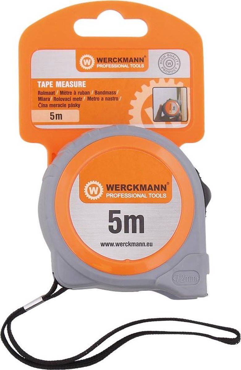 Rolmaat - Rolbandmaat 5meter Auto-lock Werckmann