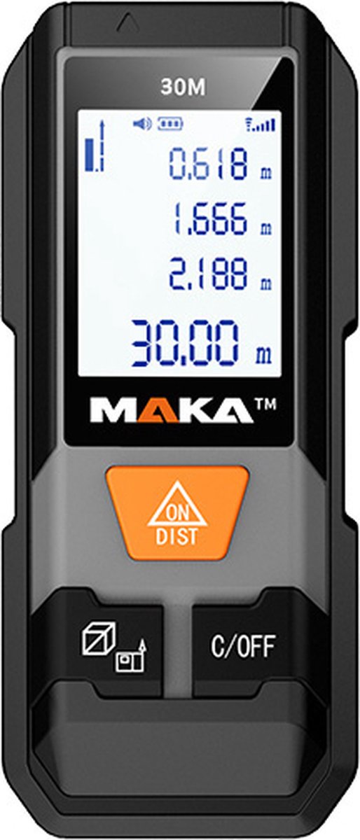 MAKA Digitale laser afstandmeter - 30 m