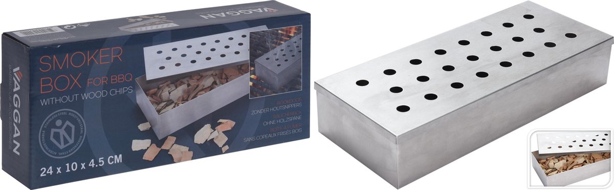 Rookbox RVS - Barbecueaccessoires - BBQ smoker box 